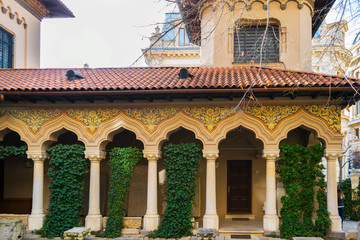 beautiful arch architecture - inside exterior court yard of 