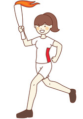 聖火ランナー　女性