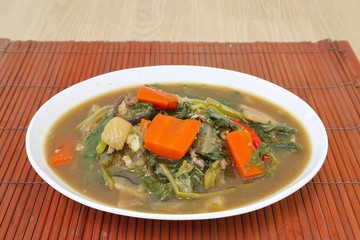 soup with meat and vegetables
