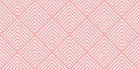 Background pattern geometric chevron design pink colors seamless vector.