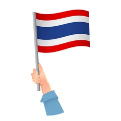 Thailand flag in hand icon