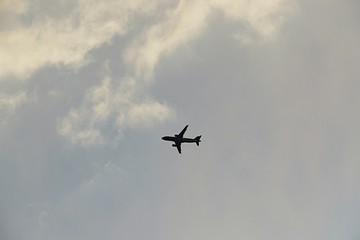 Airplane in the sky, natural background