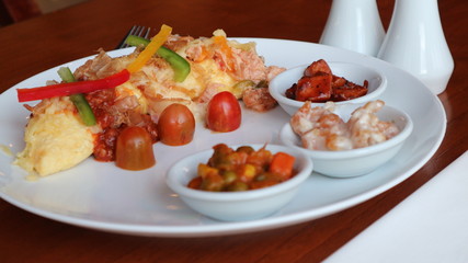 Breakfast Set Up On Restaurant