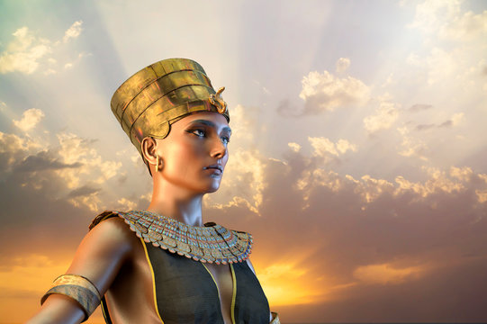  Cleopatra Egyptian Queen VII century of Egypt 3D render
