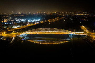 The Troja Bridge (2014) is a bowstring arch bridge in Prague that crosses the Vltava river. It...