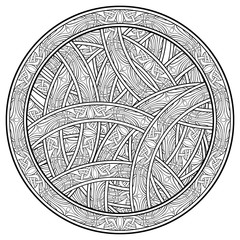 Symmetrical circular pattern in Scandinavian style