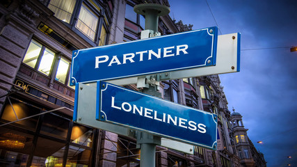 Street Sign Partner versus Loneliness