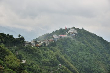 Fototapeta premium Mountain landscape-Mountain View Resort in the Hsinchu,Taiwan.