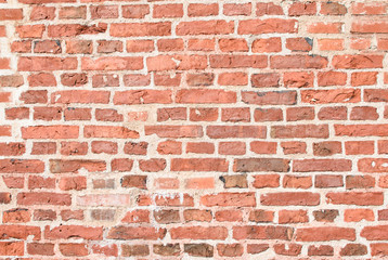 Red brick wall.
