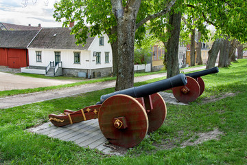 armaty w fortecy Gamle Fredrikstad, Norwegia