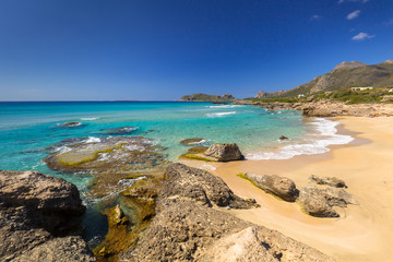 Fototapeta premium Amazing scenery of the Falassarna beach on Crete, Greece