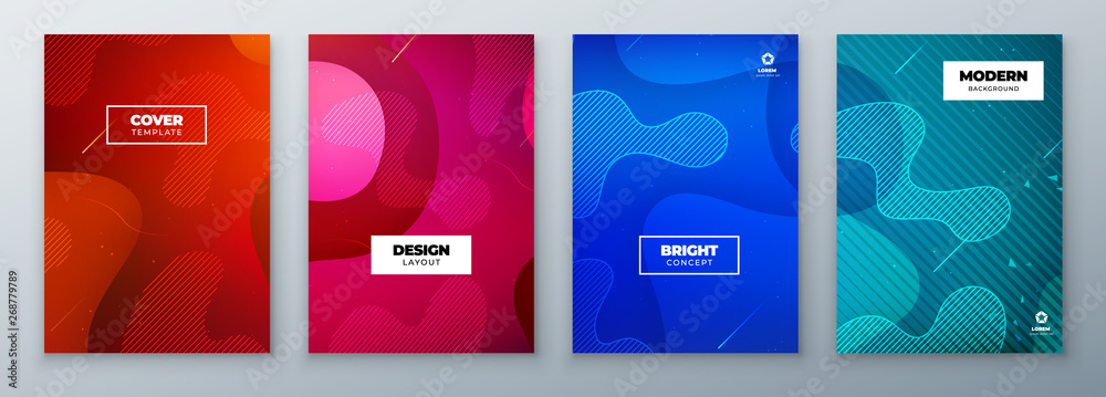 Canvas Prints minimal modern cover design. dynamic colorful gradients. future geometric patterns. poster template 