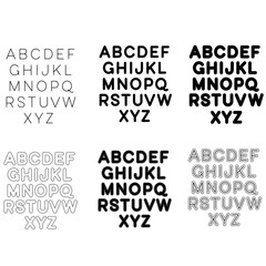 Hand drawn lettering font, alphabet