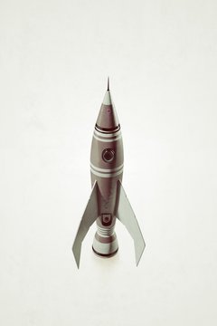 space rocket isolated on white