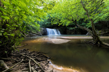 Naklejka premium Kemalpaşa Suuçtu Waterfalls beautiful landscape Bursa, Turkey 
