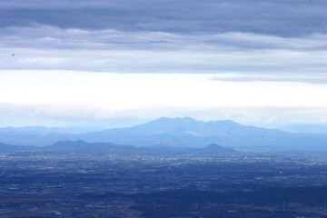 山頂からの景色、筑波山