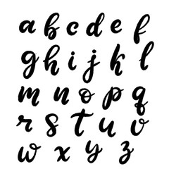 Hand drawn lettering font, alphabet
