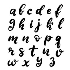 Hand drawn lettering font, alphabet