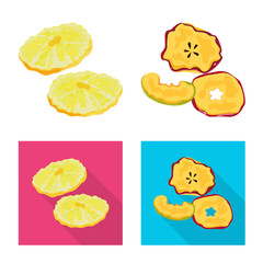 Vector design of food  and raw  icon. Set of food  and nature   stock vector illustration.