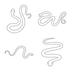 Obraz premium Isolated object of poison and evil symbol. Collection of poison and bite vector icon for stock.