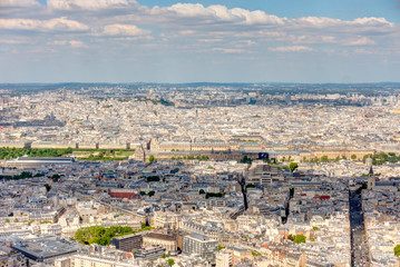 Paris cityscape from above