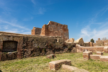 Capitolium - Roman temple in Ostia Antica - Rome Italy