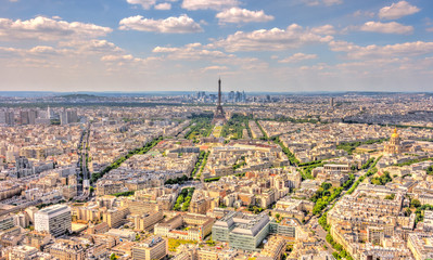 Paris cityscape from above