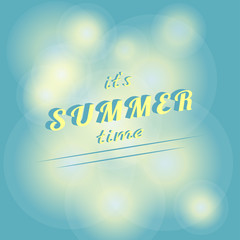 Summer background design. Blue sky with sunshine. Isolated background. Vector illustration.