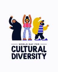 Cultural Diversity diverse friend group card