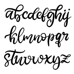 Hand drawn lettering font, alphabet