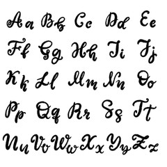 Hand drawn lettering font, alphabet