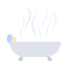 Woman Lying In Bathtub Icon