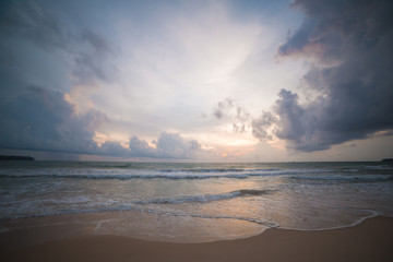 Naklejka na ściany i meble Sunset on the Thailand beach 
