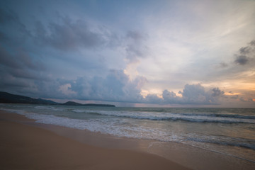 Sunset on the Thailand beach 