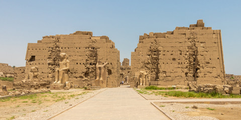 Fototapeta na wymiar Seventh Pylon of the Amun Temple, Karnak, Luxor, Egypt