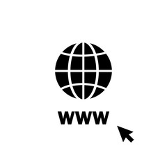 Www. Internet icon. Www search bar icon. Website icon