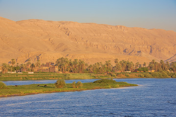 Sunset at Ezbet El-Gawad, seen while navigating on the Nile