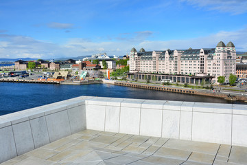 widok z opery w Oslo, Norwegia