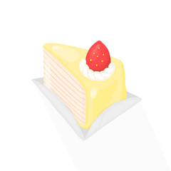 Pastel strawberry cake. Dessert menu