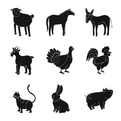 Vector illustration of ranch  and organic  icon. Collection of ranch  and food stock symbol for web.