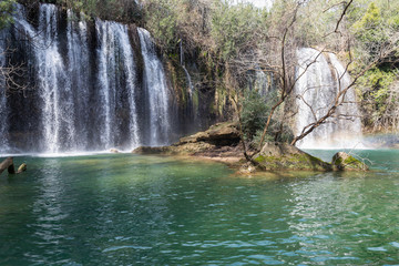 Kursunlu Waterfalls in Antalya, Turkey. Kursunlu selalesi