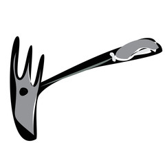 vector, isolated, hoe for the garden, gray