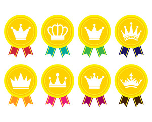 王冠　リボン　ランキング　賞　受賞　メダル　金メダル