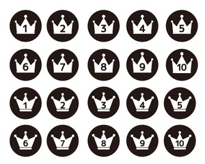 王冠　数字　ランキング　メダル