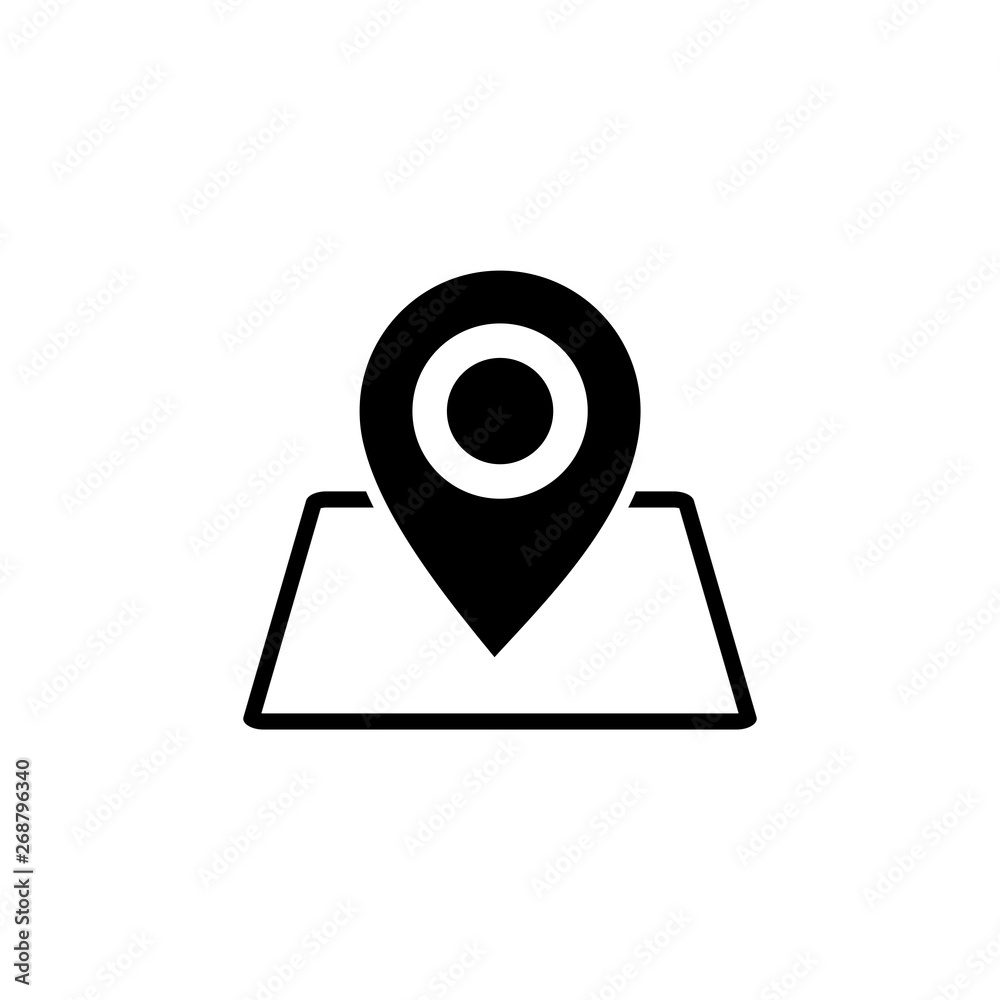 Poster pin maps location icon vector. pin icon vector. location icon. map pointer icon