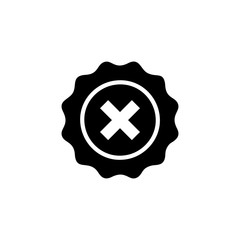 rejected Icon or certified medal simbol vector