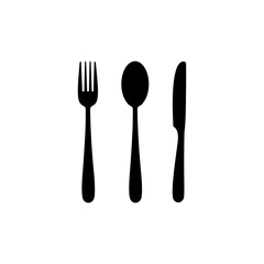 Spoon, fork, knife, icon symbol