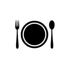 Spoon and fork, eat, restaurant, food icon vector