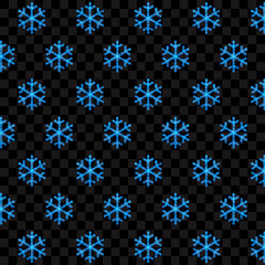 Blue, shiny snowflakes for design, isolated, vector illustration.