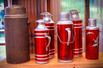 Old style thermos bottle